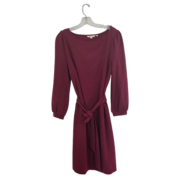 BODEN above the knee Shift Dress Mulled Wine Purple with brlt  Size 14 - Picture 2 of 5